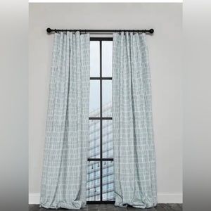 Patrice Blackout Thermal Rod Pocket Curtain Panel Pair 52x120 Blue